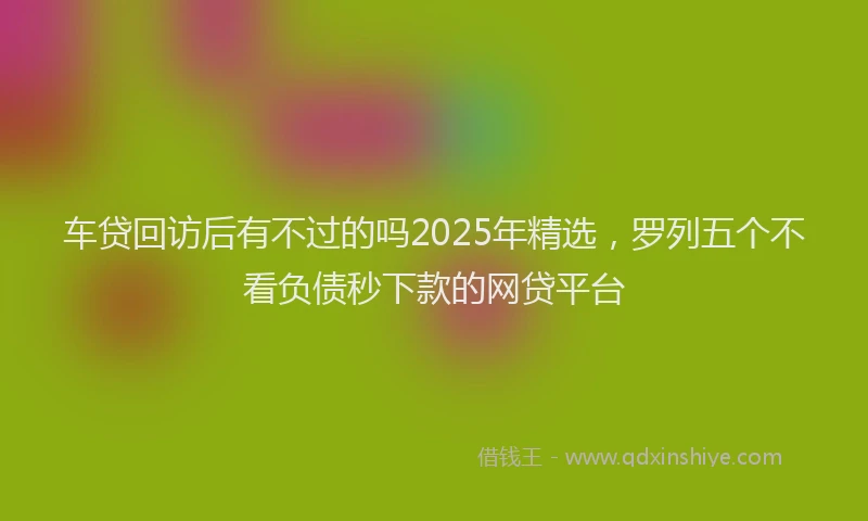车贷回访后有不过的吗2025年精选，罗列五个不看负债秒下款的网贷平台