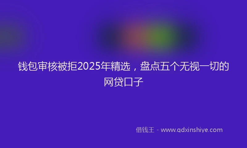 钱包审核被拒2025年精选，盘点五个无视一切的网贷口子