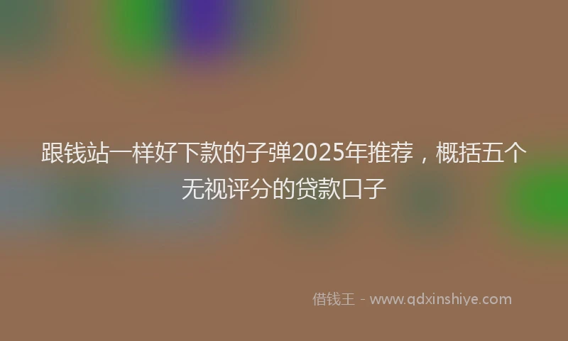 跟钱站一样好下款的子弹2025年推荐，概括五个无视评分的贷款口子