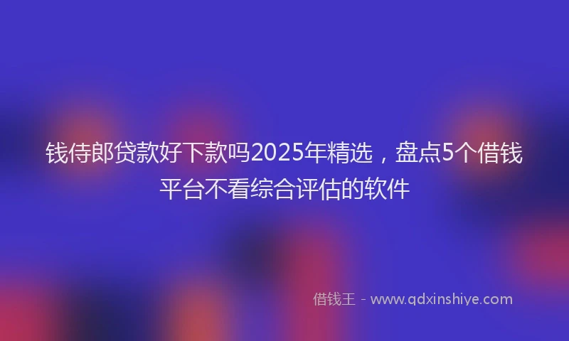钱侍郎贷款好下款吗2025年精选，盘点5个借钱平台不看综合评估的软件