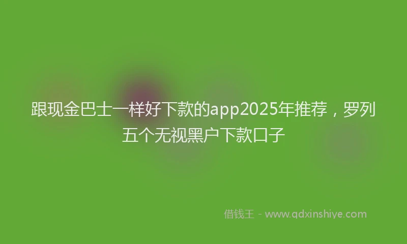跟现金巴士一样好下款的app2025年推荐，罗列五个无视黑户下款口子