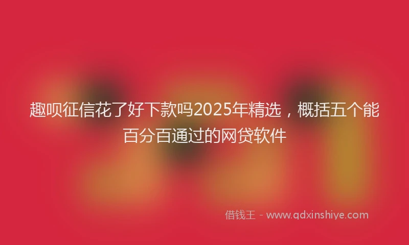趣呗征信花了好下款吗2025年精选，概括五个能百分百通过的网贷软件