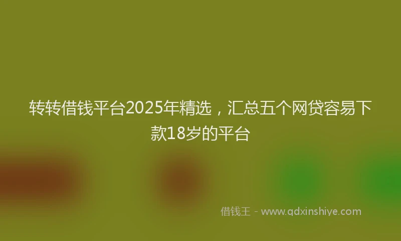 转转借钱平台2025年精选，汇总五个网贷容易下款18岁的平台
