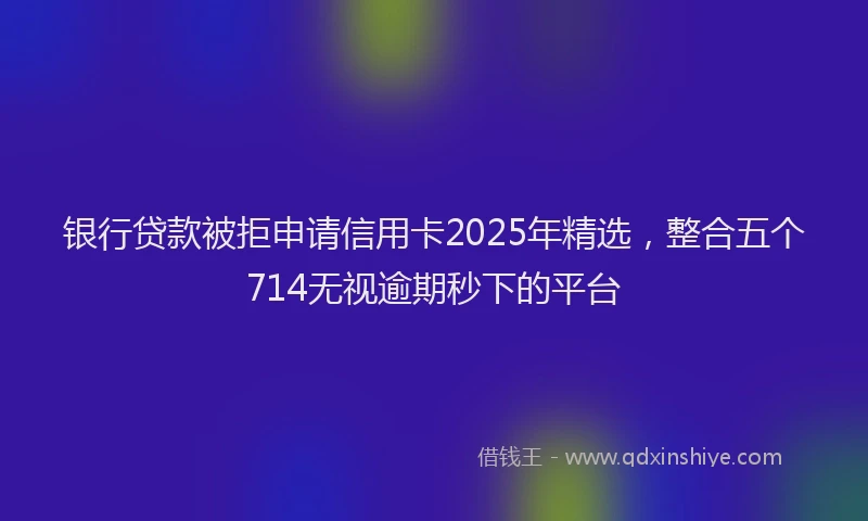 银行贷款被拒申请信用卡2025年精选，整合五个714无视逾期秒下的平台