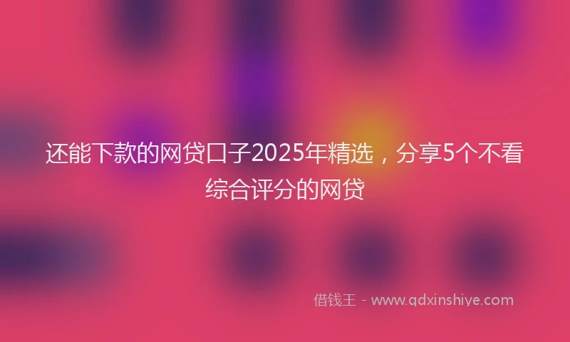 还能下款的网贷口子2025年精选，分享5个不看综合评分的网贷