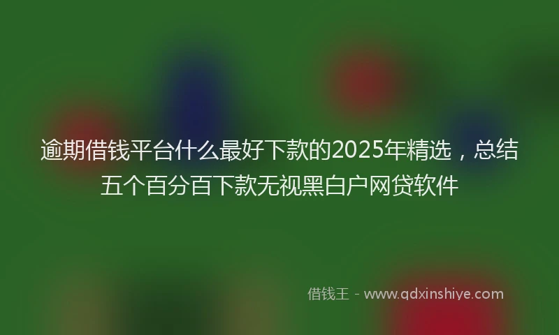 逾期借钱平台什么最好下款的2025年精选，总结五个百分百下款无视黑白户网贷软件
