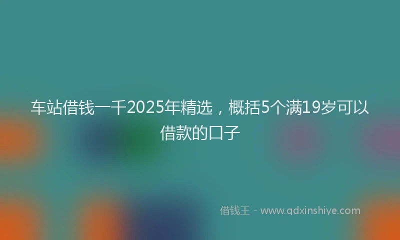 车站借钱一千2025年精选，概括5个满19岁可以借款的口子
