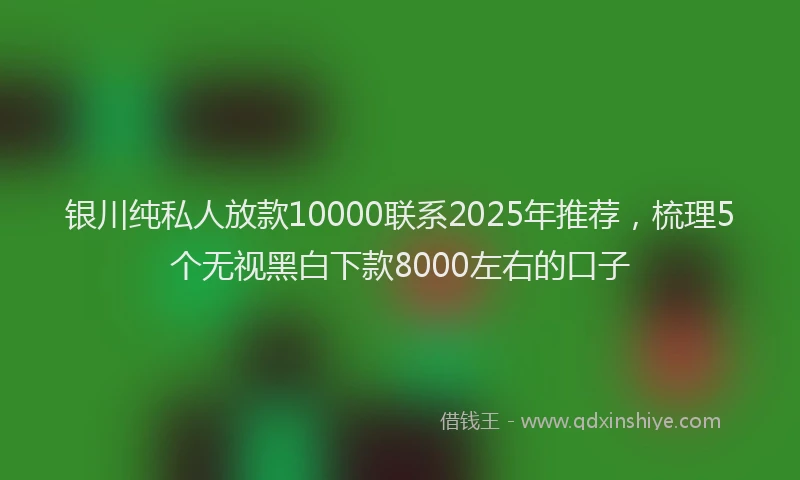 银川纯私人放款10000联系2025年推荐，梳理5个无视黑白下款8000左右的口子