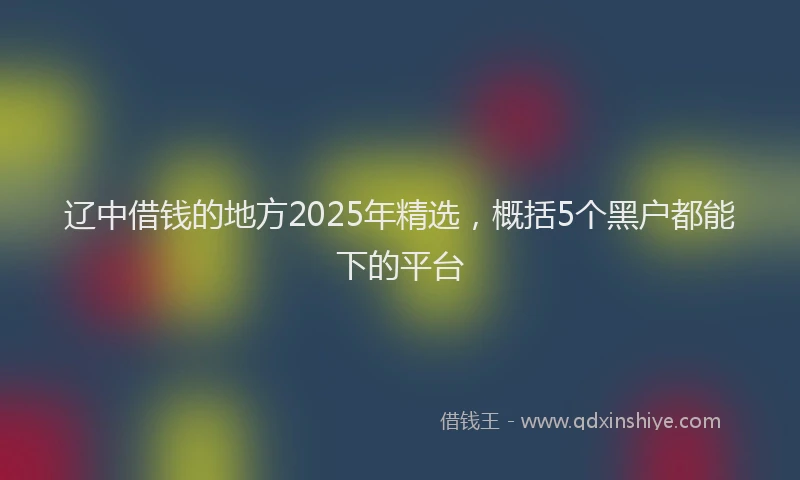 辽中借钱的地方2025年精选，概括5个黑户都能下的平台