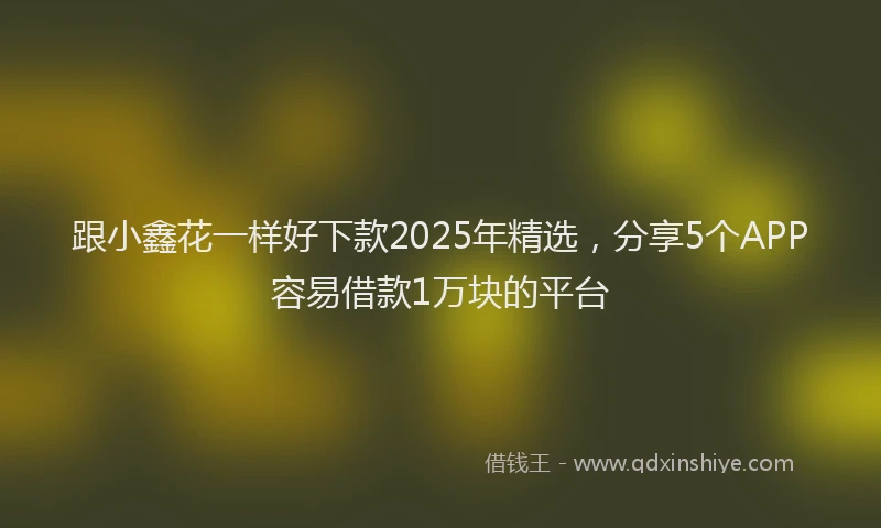 跟小鑫花一样好下款2025年精选，分享5个APP容易借款1万块的平台