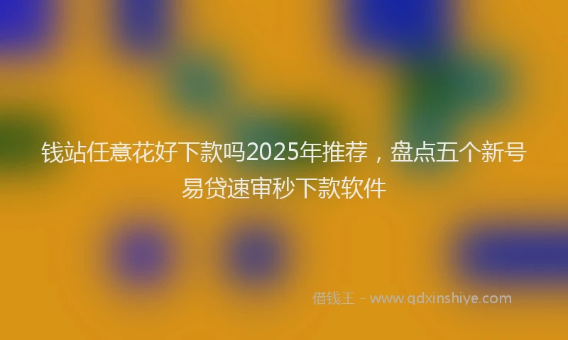 钱站任意花好下款吗2025年推荐，盘点五个新号易贷速审秒下款软件