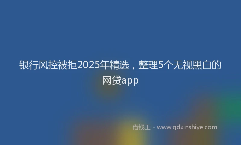 银行风控被拒2025年精选，整理5个无视黑白的网贷app