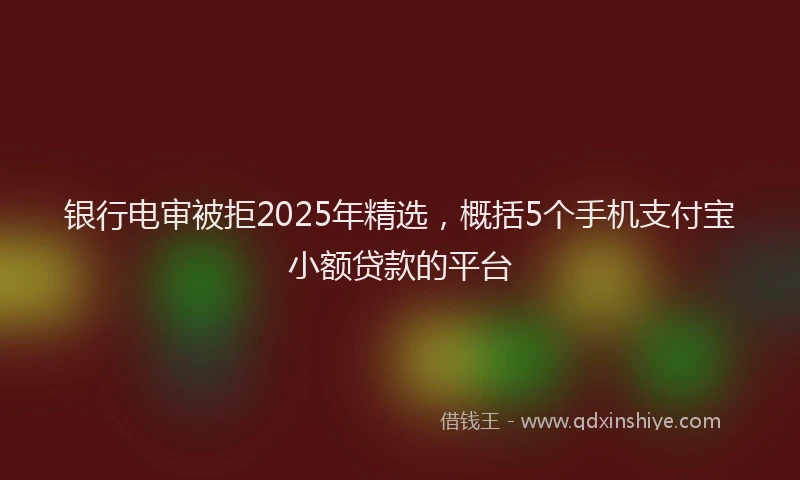 银行电审被拒2025年精选，概括5个手机支付宝小额贷款的平台