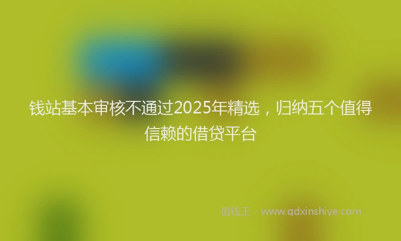 钱站基本审核不通过2025年精选，归纳五个值得信赖的借贷平台