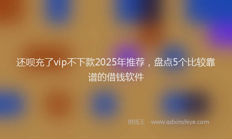 还呗充了vip不下款2025年推荐，盘点5个比较靠谱的借钱软件