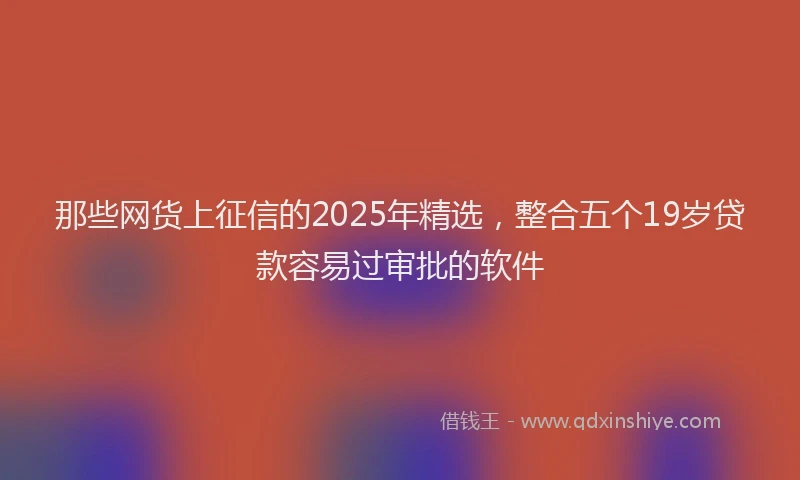 那些网货上征信的2025年精选，整合五个19岁贷款容易过审批的软件