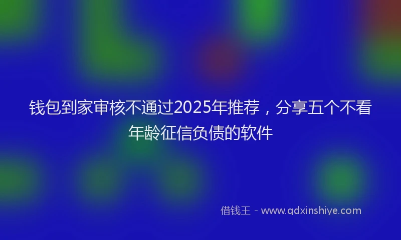 钱包到家审核不通过2025年推荐，分享五个不看年龄征信负债的软件