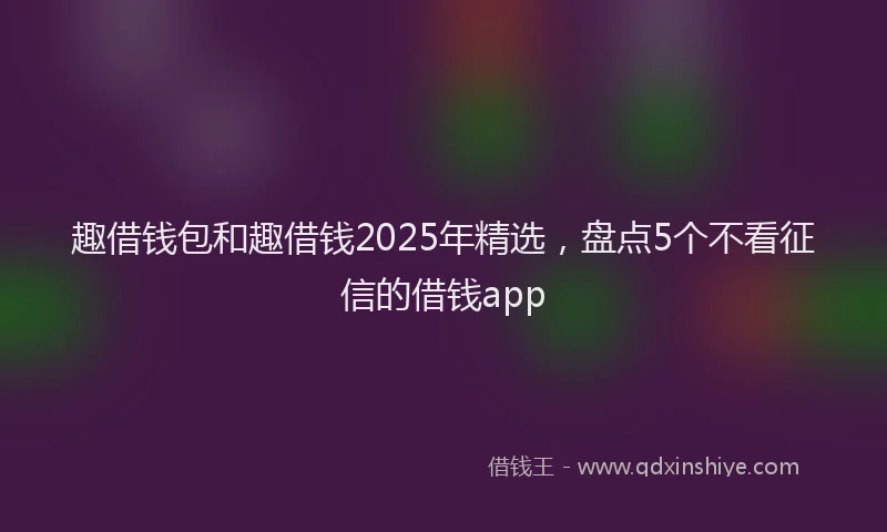 趣借钱包和趣借钱2025年精选，盘点5个不看征信的借钱app