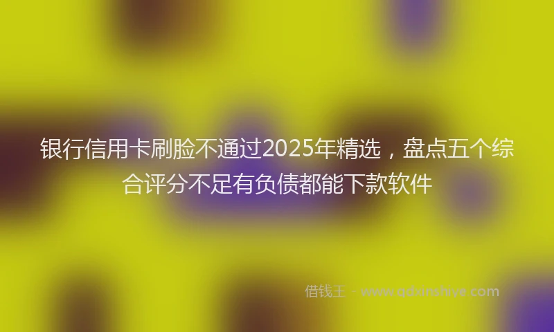 银行信用卡刷脸不通过2025年精选，盘点五个综合评分不足有负债都能下款软件