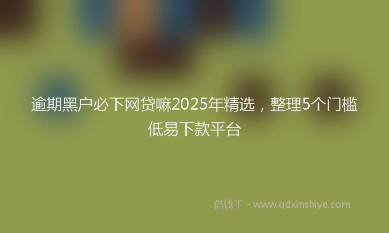 逾期黑户必下网贷嘛2025年精选，整理5个门槛低易下款平台
