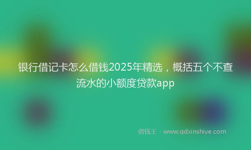 银行借记卡怎么借钱2025年精选，概括五个不查流水的小额度贷款app