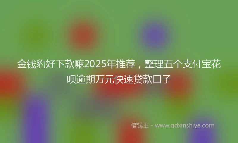 金钱豹好下款嘛2025年推荐，整理五个支付宝花呗逾期万元快速贷款口子