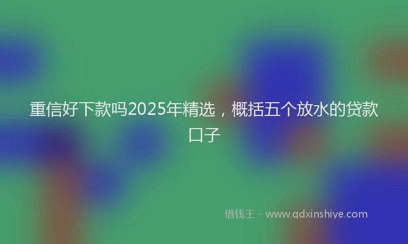 重信好下款吗2025年精选，概括五个放水的贷款口子
