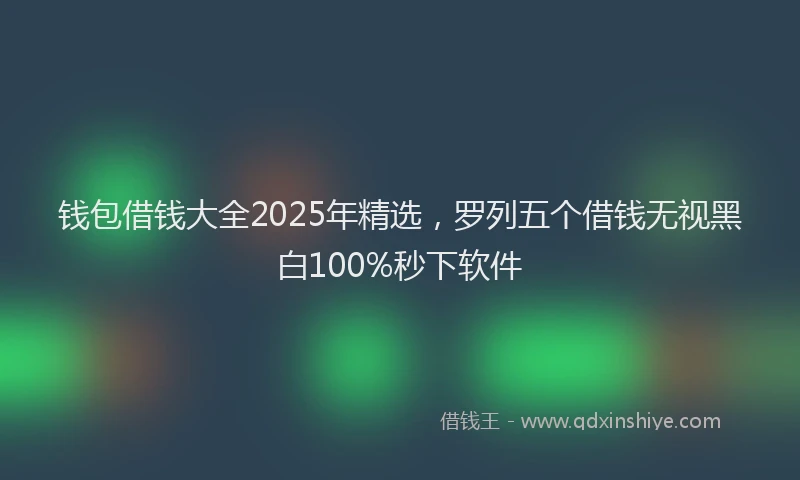 钱包借钱大全2025年精选，罗列五个借钱无视黑白100%秒下软件