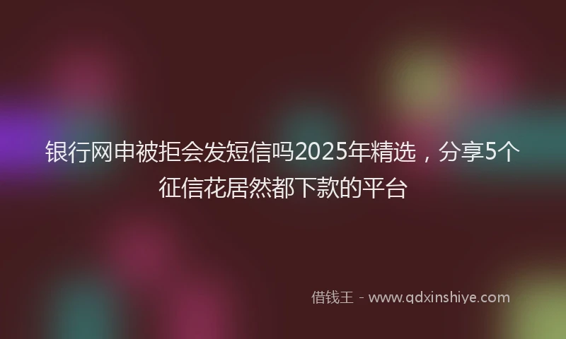 银行网申被拒会发短信吗2025年精选，分享5个征信花居然都下款的平台
