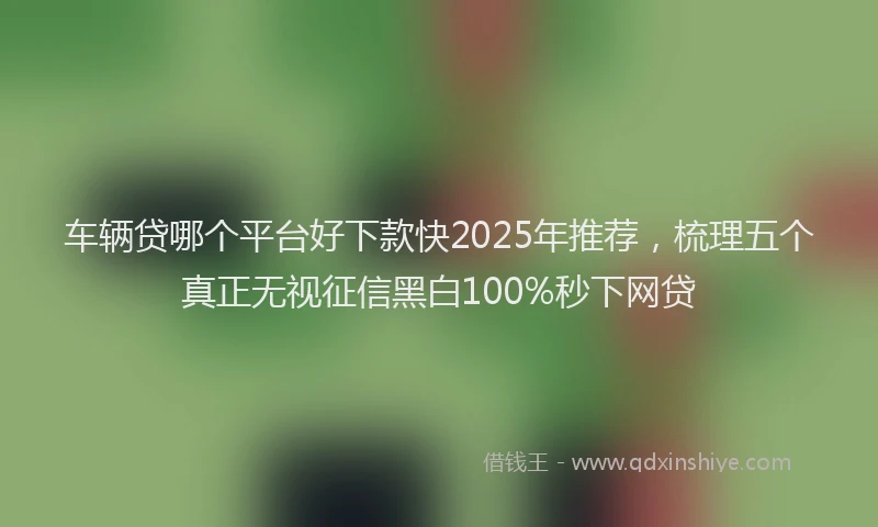 车辆贷哪个平台好下款快2025年推荐，梳理五个真正无视征信黑白100%秒下网贷