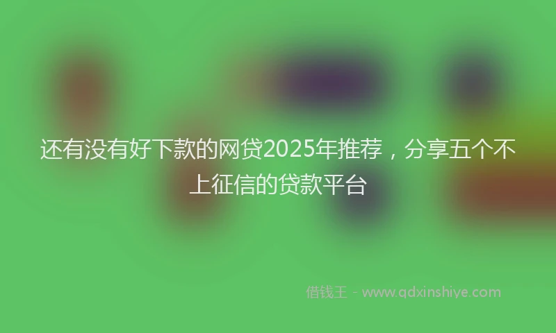 还有没有好下款的网贷2025年推荐，分享五个不上征信的贷款平台
