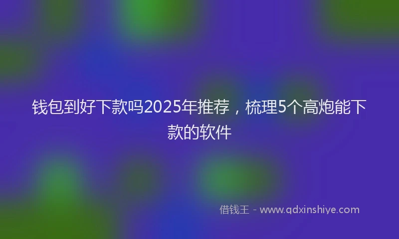 钱包到好下款吗2025年推荐，梳理5个高炮能下款的软件