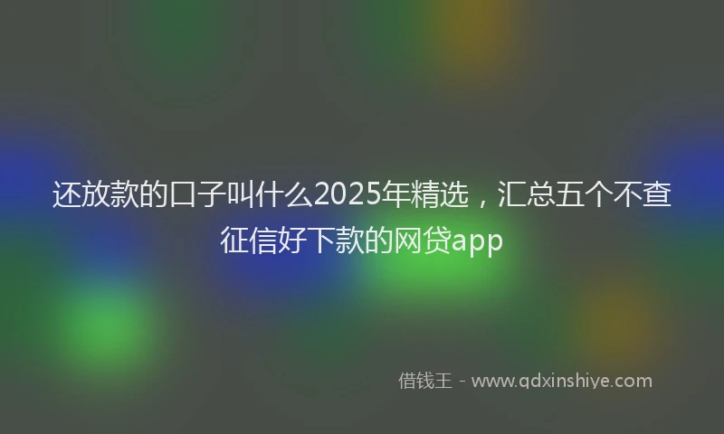 还放款的口子叫什么2025年精选，汇总五个不查征信好下款的网贷app