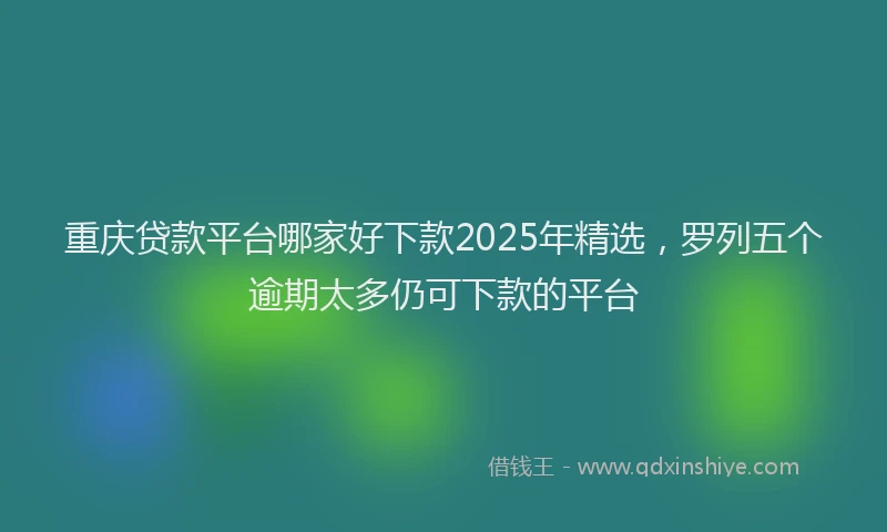 重庆贷款平台哪家好下款2025年精选，罗列五个逾期太多仍可下款的平台
