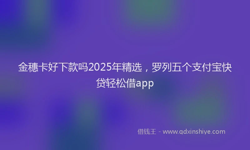 金穗卡好下款吗2025年精选，罗列五个支付宝快贷轻松借app
