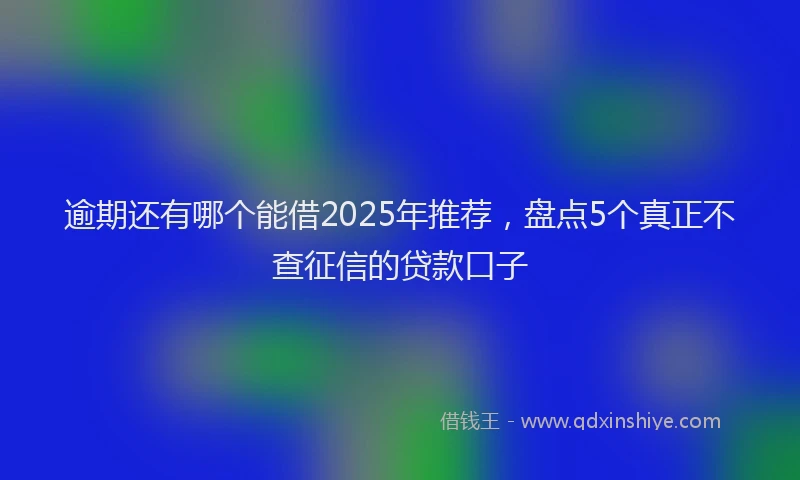 逾期还有哪个能借2025年推荐，盘点5个真正不查征信的贷款口子