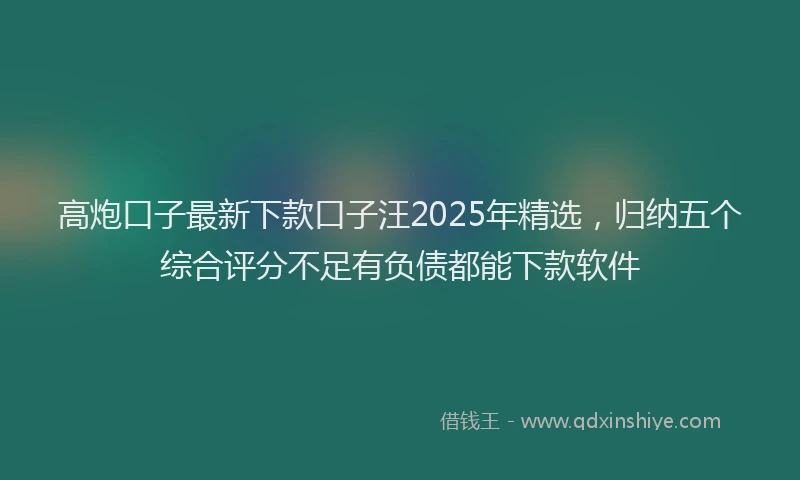 高炮口子最新下款口子汪2025年精选，归纳五个综合评分不足有负债都能下款软件