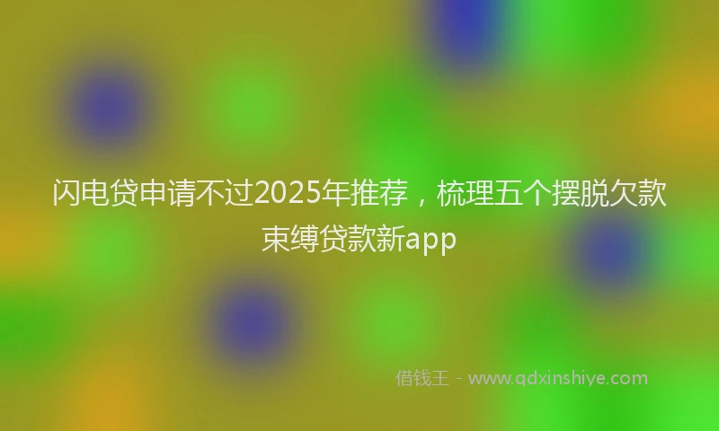 闪电贷申请不过2025年推荐，梳理五个摆脱欠款束缚贷款新app