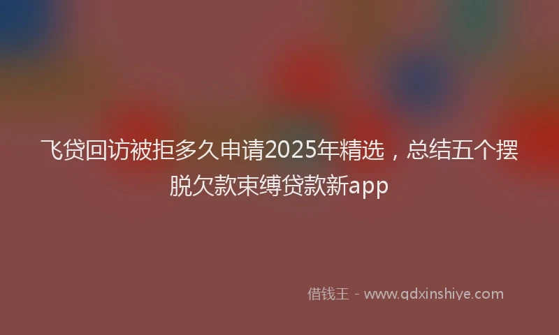 飞贷回访被拒多久申请2025年精选，总结五个摆脱欠款束缚贷款新app