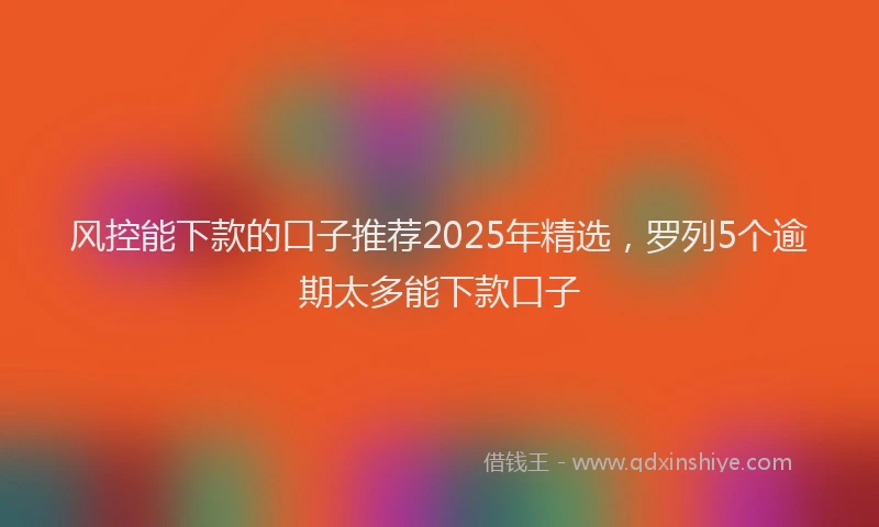 风控能下款的口子推荐2025年精选，罗列5个逾期太多能下款口子