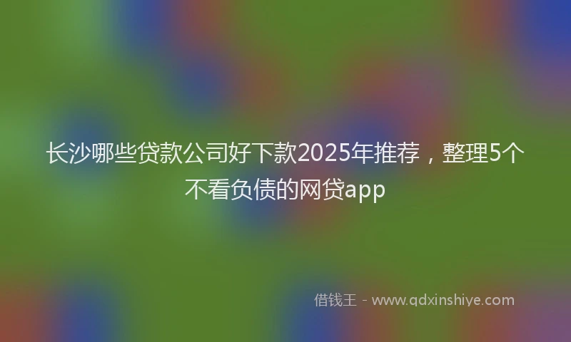 长沙哪些贷款公司好下款2025年推荐，整理5个不看负债的网贷app