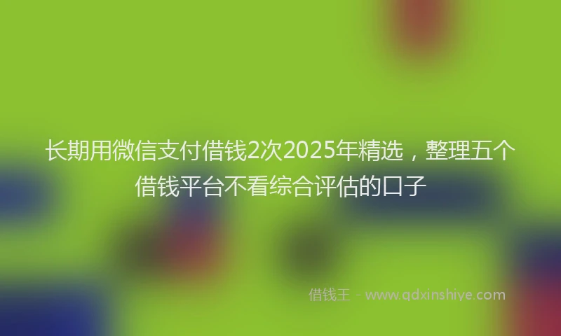 长期用微信支付借钱2次2025年精选，整理五个借钱平台不看综合评估的口子