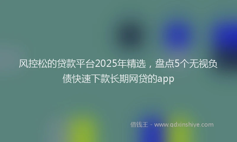 风控松的贷款平台2025年精选，盘点5个无视负债快速下款长期网贷的app