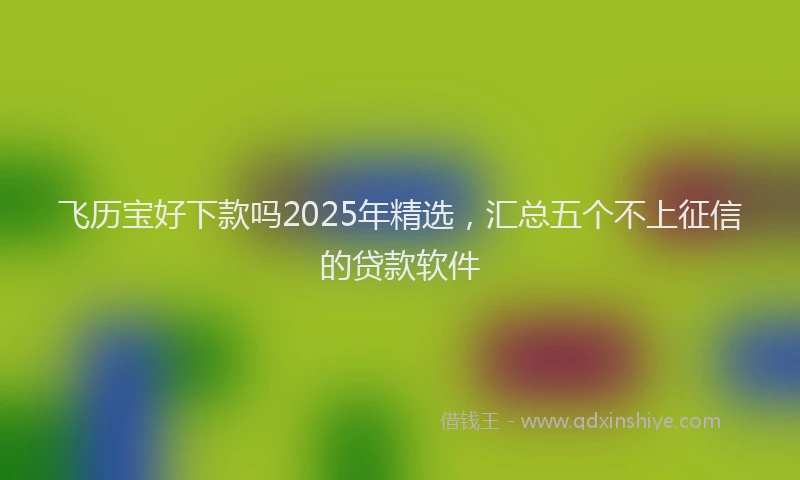 飞历宝好下款吗2025年精选，汇总五个不上征信的贷款软件