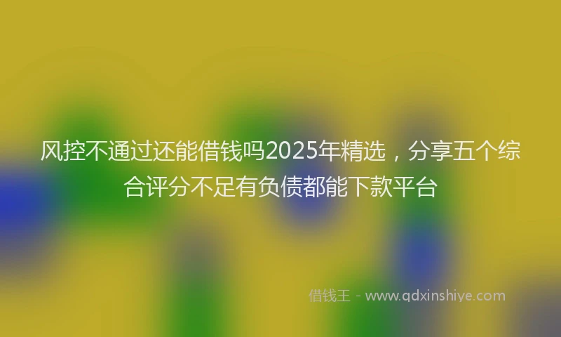 风控不通过还能借钱吗2025年精选，分享五个综合评分不足有负债都能下款平台
