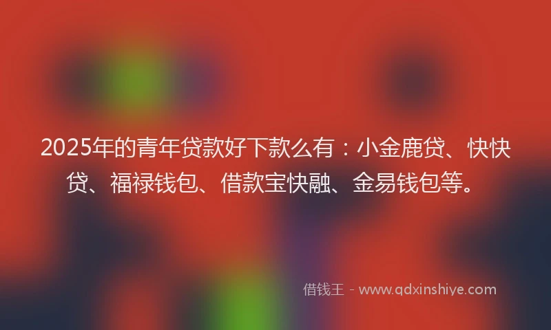 2025年的青年贷款好下款么有：小金鹿贷、快快贷、福禄钱包、借款宝快融、金易钱包等。