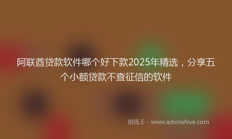 阿联酋贷款软件哪个好下款2025年精选，分享五个小额贷款不查征信的软件