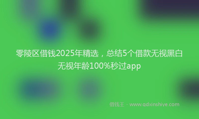 零陵区借钱2025年精选，总结5个借款无视黑白无视年龄100%秒过app