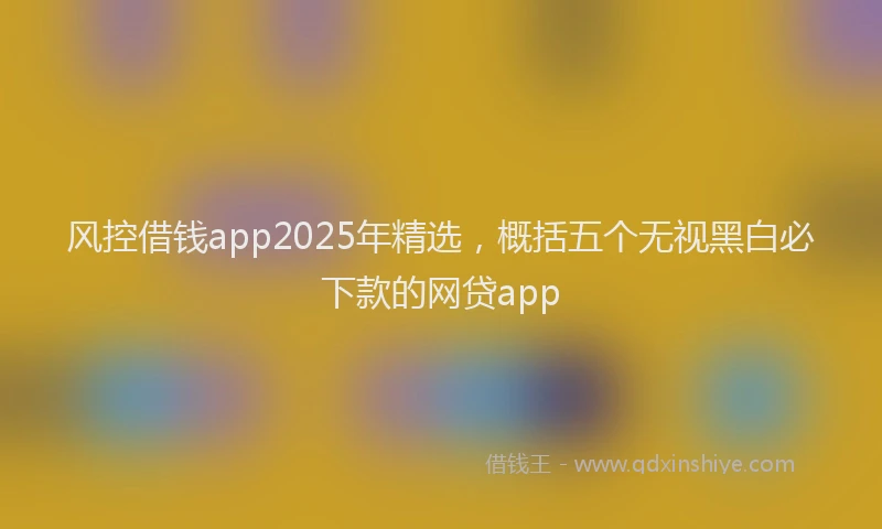 风控借钱app2025年精选，概括五个无视黑白必下款的网贷app