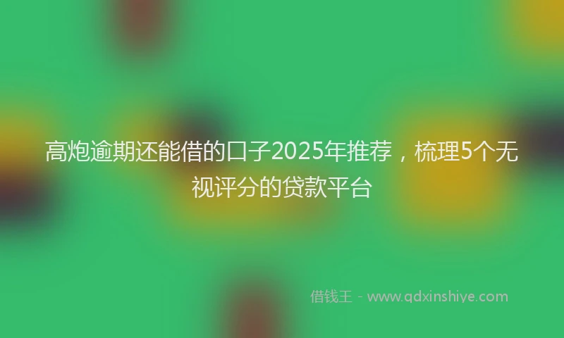 高炮逾期还能借的口子2025年推荐，梳理5个无视评分的贷款平台